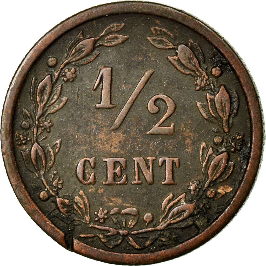 Netherlands | 1/2 Cent Coin | Lion | Km:109 | 1878 - 1901