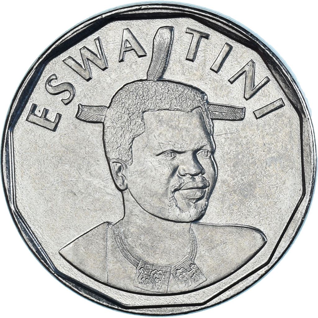 Esvatinio Karalystė | 50 centų moneta | Karalius Msvati III | Liūtai | Km:71 | 2018 - 2021