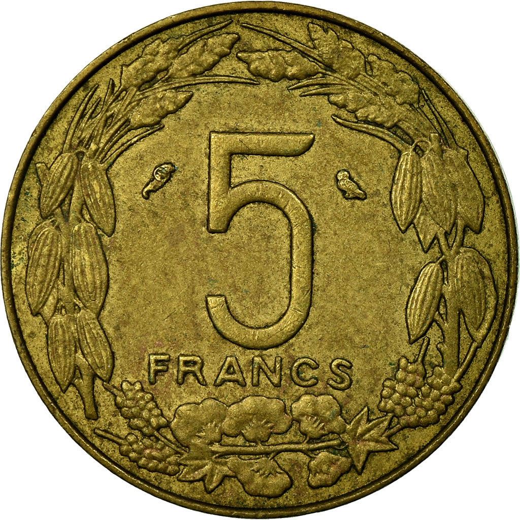 Central African States | 5 Francs Cfa Coin | Antelope | Crops | Km:1 | 1961 - 1962