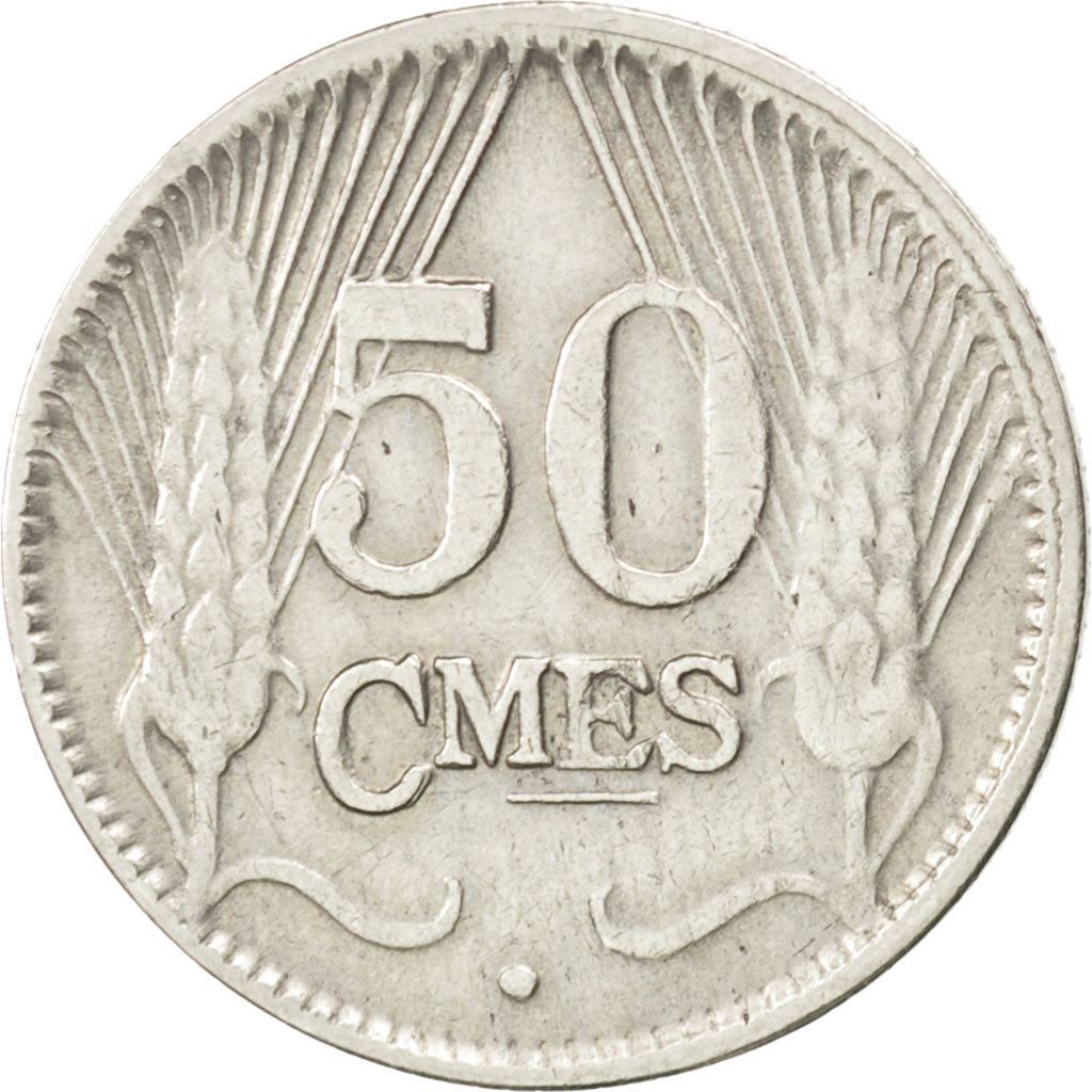 Luxembourg | 50 Centimes Coin | Helmeted man | Km:43 | 1930