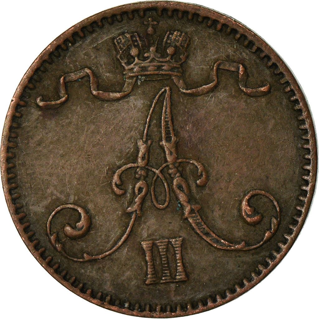 Finland | Finnish 1 Penni Coin | Aleksandr III | KM10 | 1881 - 1894