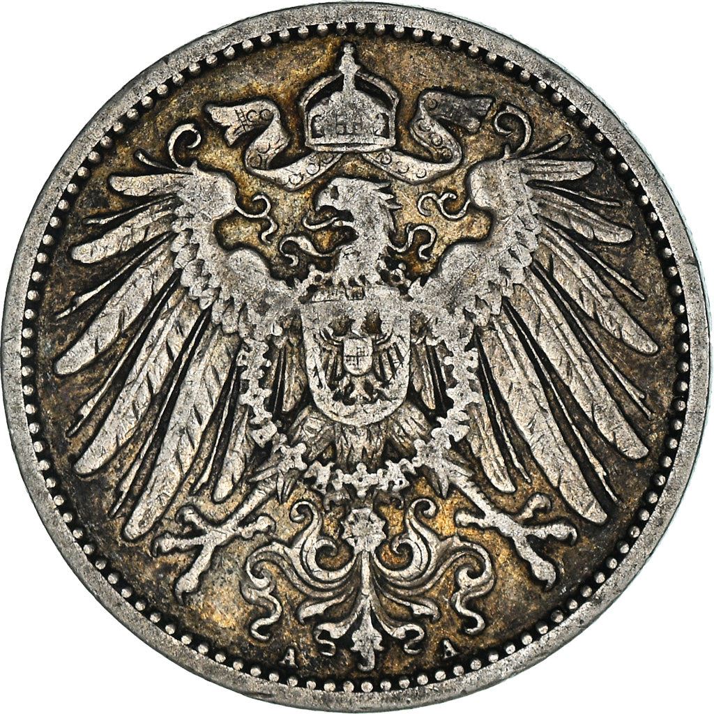 German Empire 1 Mark Coin | Deutsches Reich | Wilhelm II | Type 2 - Small Shield | KM14 | 1891 - 1916