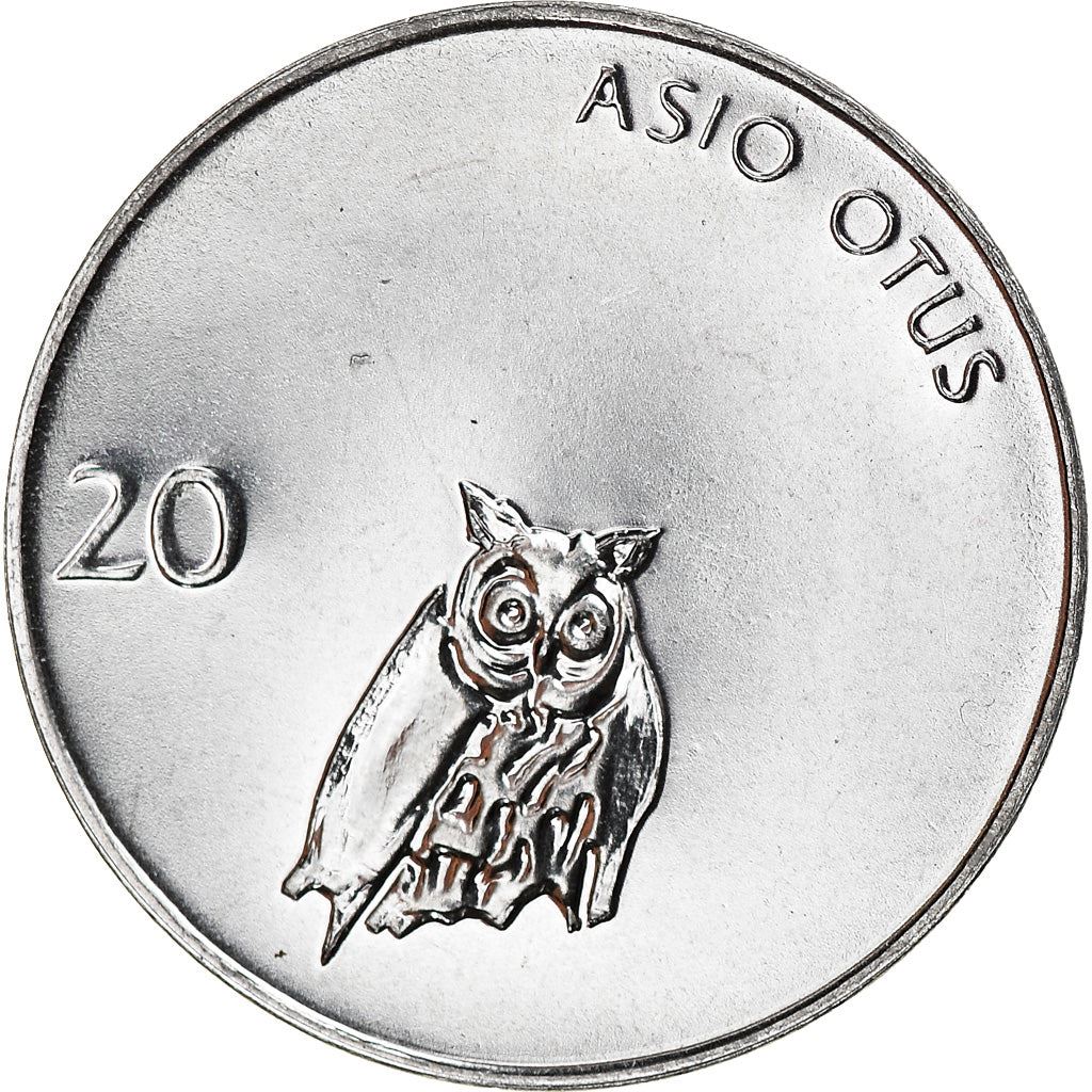 Slovenia | 20 Stotinov Coin | Owl | Km:8 | 1992 - 2006