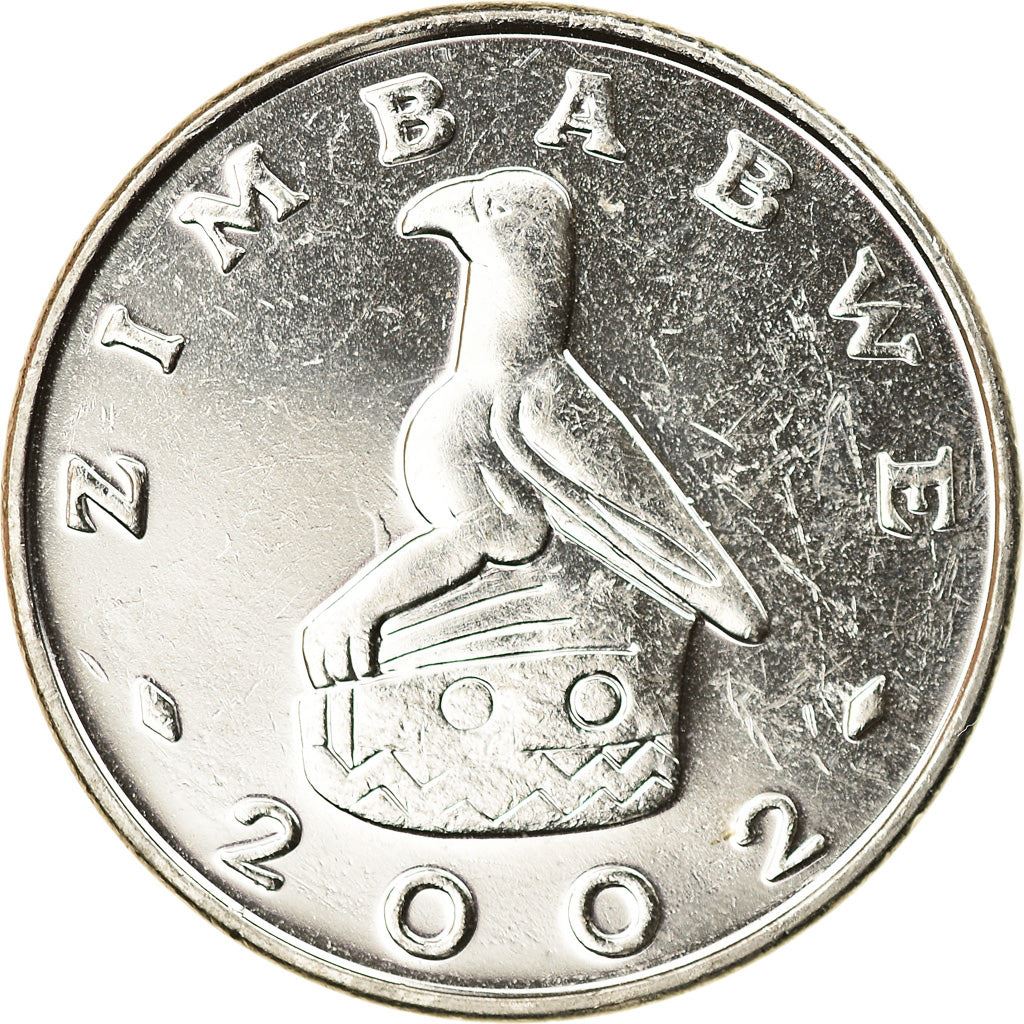 Zimbabwe | 50 Cents Coin | Radiant sun rising | Km:5A | 2001 - 2003