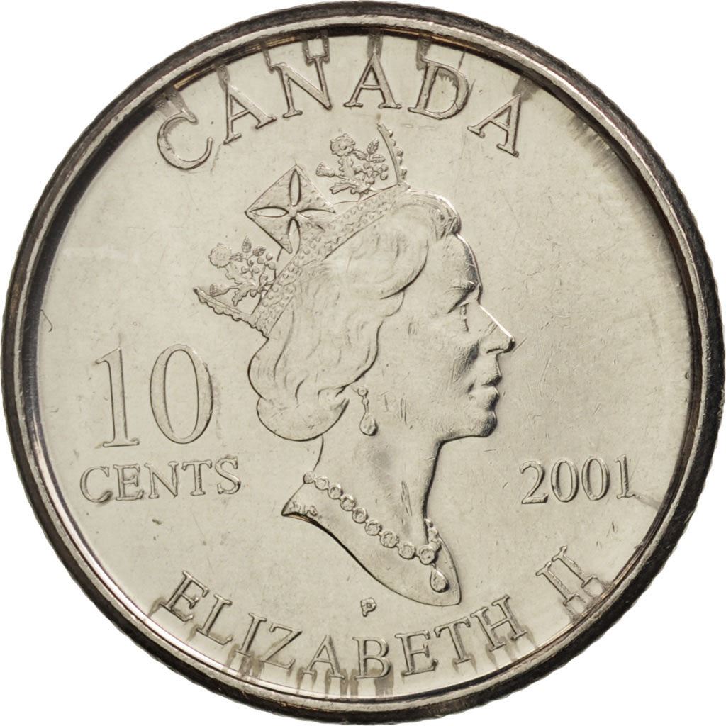 Canada | 10 Cents Coin | Volunteers | Nickel plated steel | KM:412 | 2001