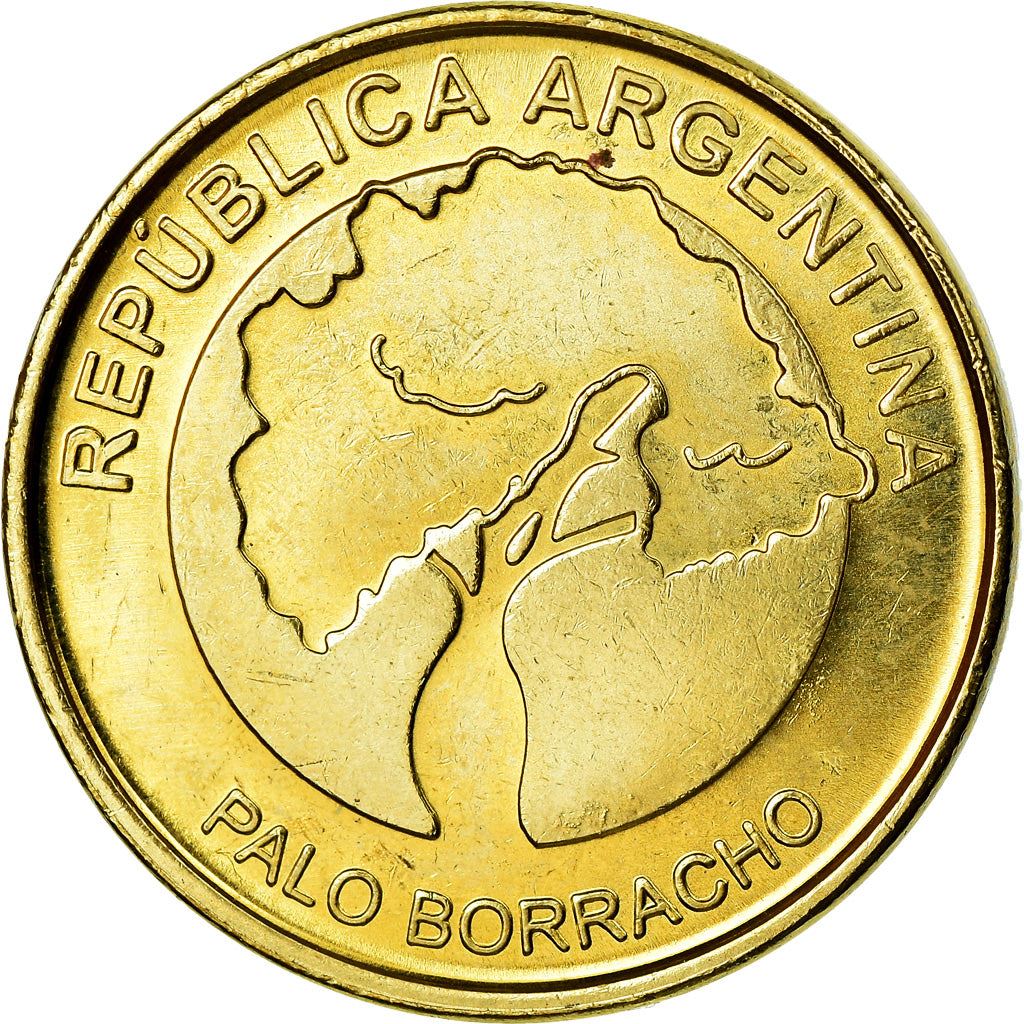 Argentina | 2 Pesos Coin | Silk Floss | Tree | Flower | Km:188 | 2018