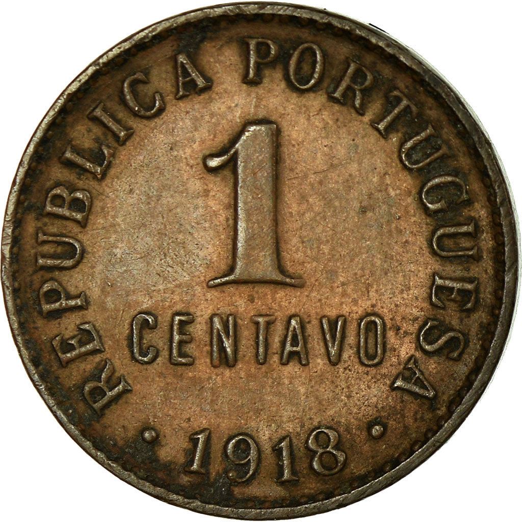 Portugal | 1 Centavo Munt | Brons | Wapen | Armillairsfeer | Km:565 | 1917 - 1922