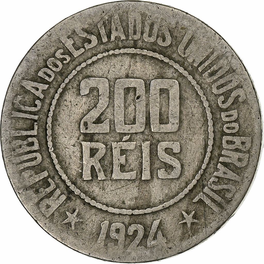 Brasil | Moeda de 200 Réis | Estrelas | Km:519 | 1918 - 1935
