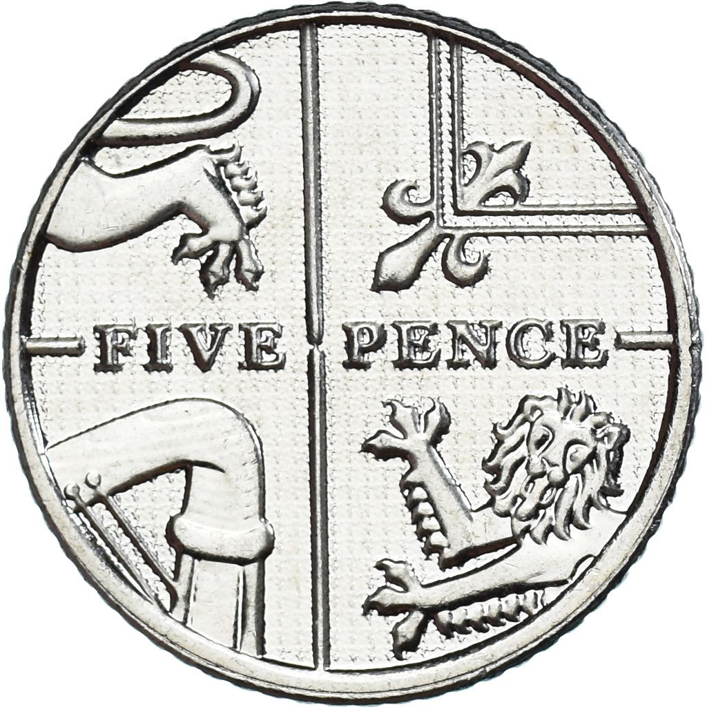 United Kingdom | 5 Pence Coin | Elizabeth II | Km:1334 | 2015 - 2022