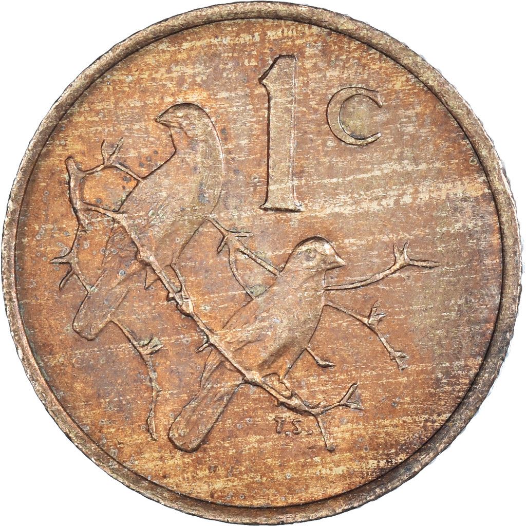 South Africa 1 Cent Balthazar J. Vorster Coin KM109 1982