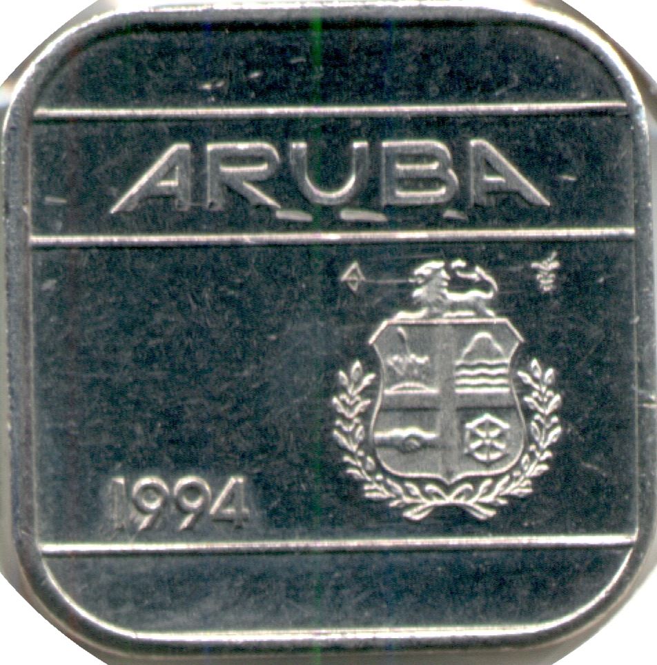 Aruba 50 centų moneta | Karalienė Beatrix | Willem Alexander | KM4 | 1986 - 2019