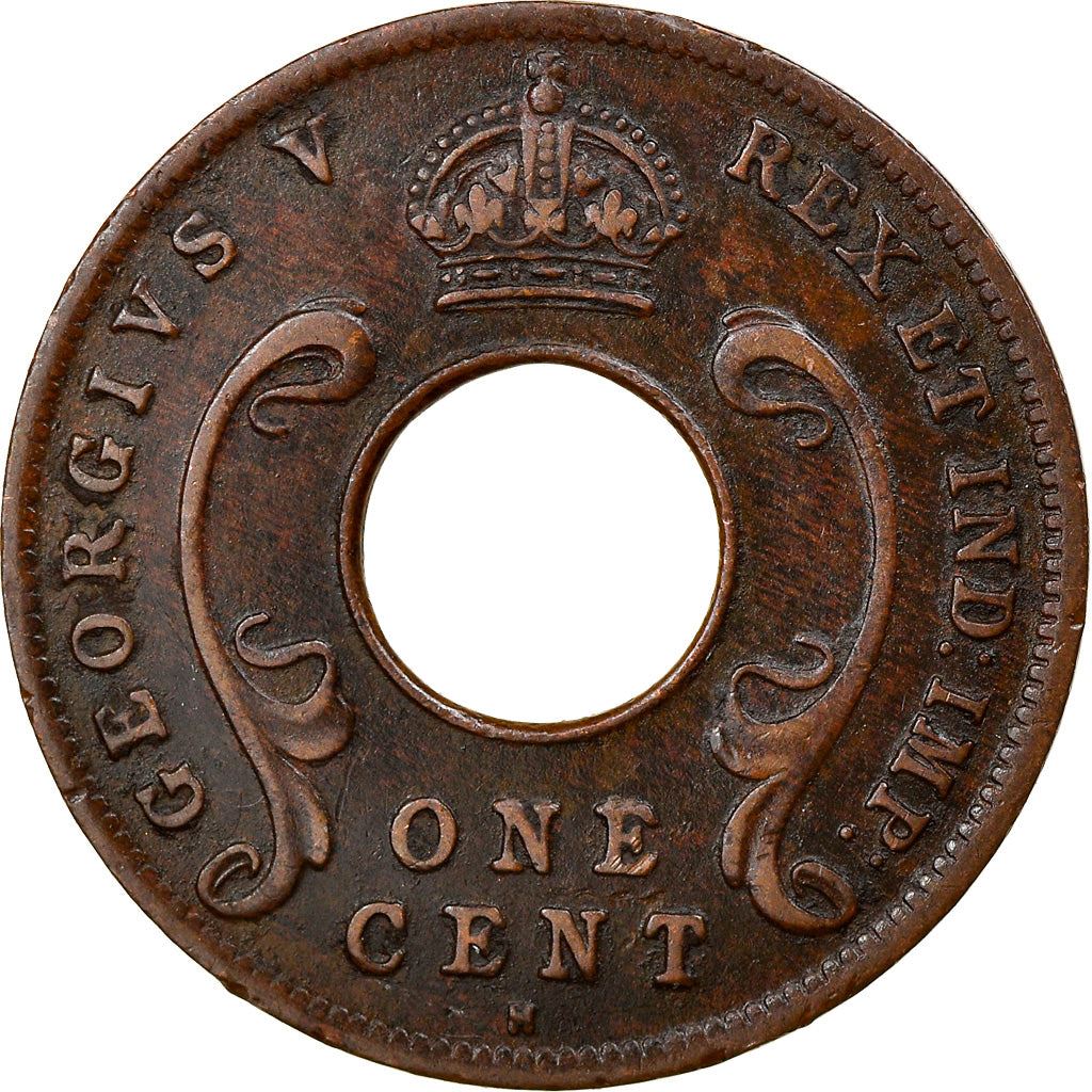 East Africa | 1 Cent Coin | Crown | Tusks | Km:22 | 1922 - 1935
