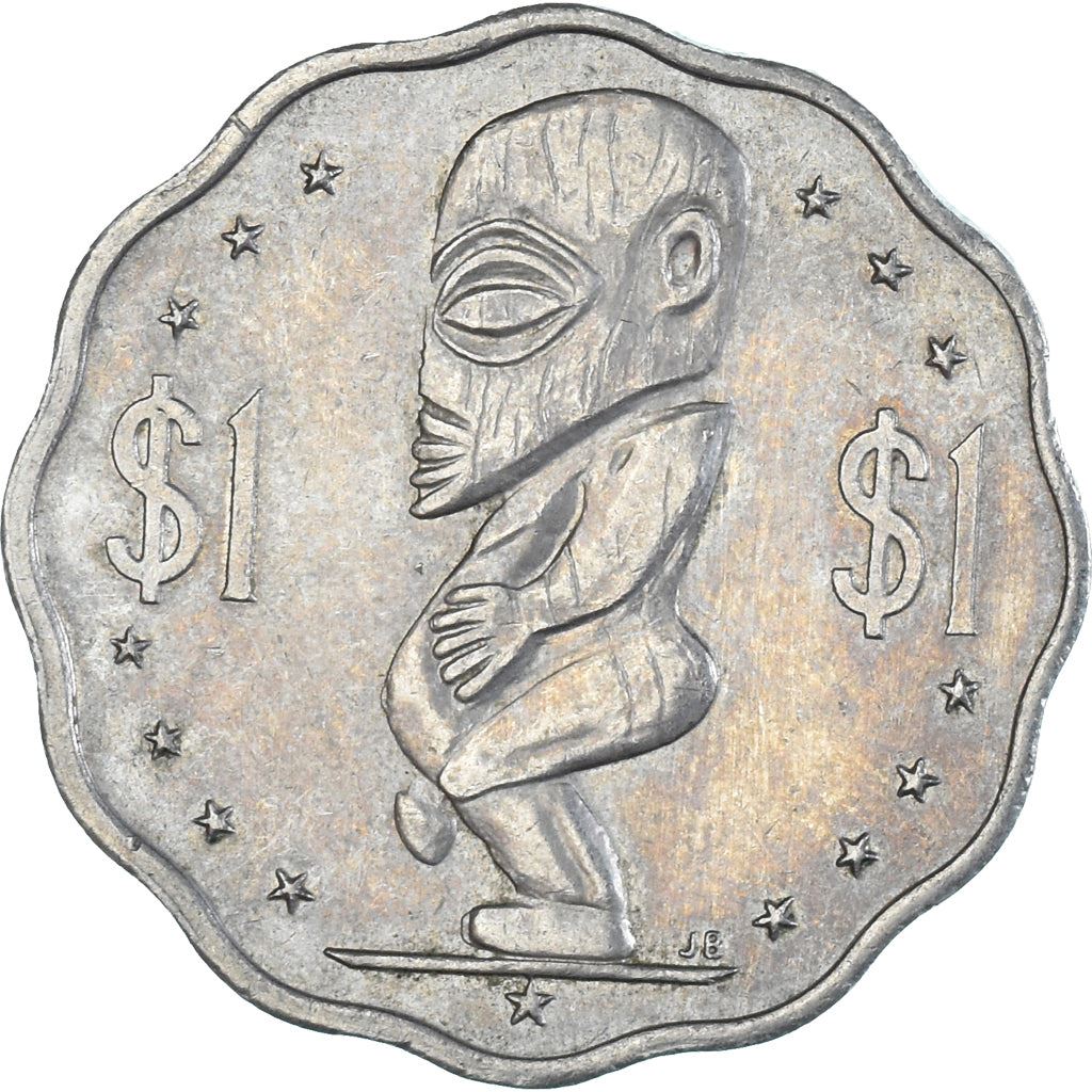 Cook Islands | 1 Dollar Coin | Elizabeth II | Tangaroa | Km:37 | 1987 - 1994