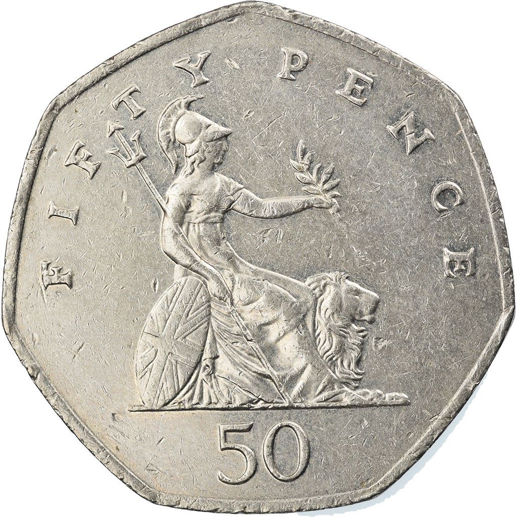 United Kingdom | 50 Pence Coin | Britannia | Km:991 | 1998 - 2009