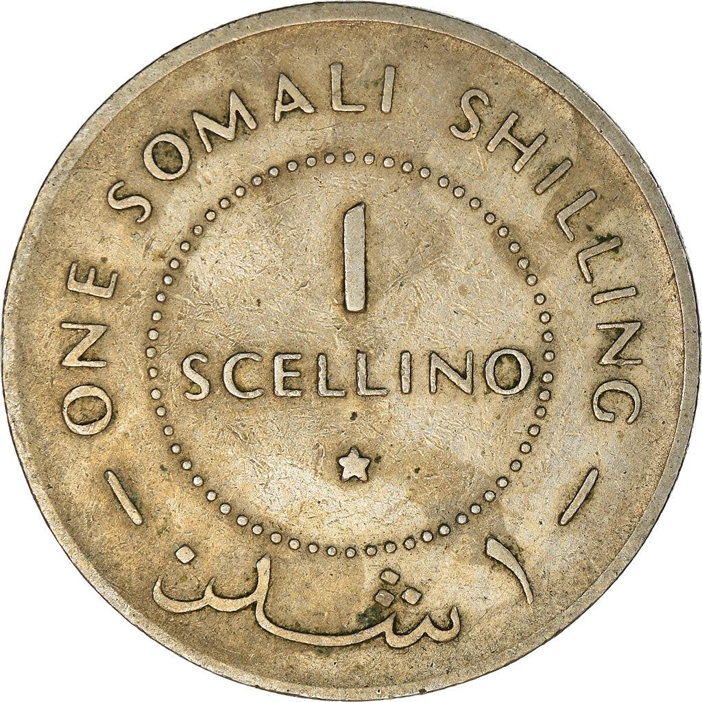 Somalia | 1 Scellino Coin | Leopards | Shield | Star | Km:9 | 1967