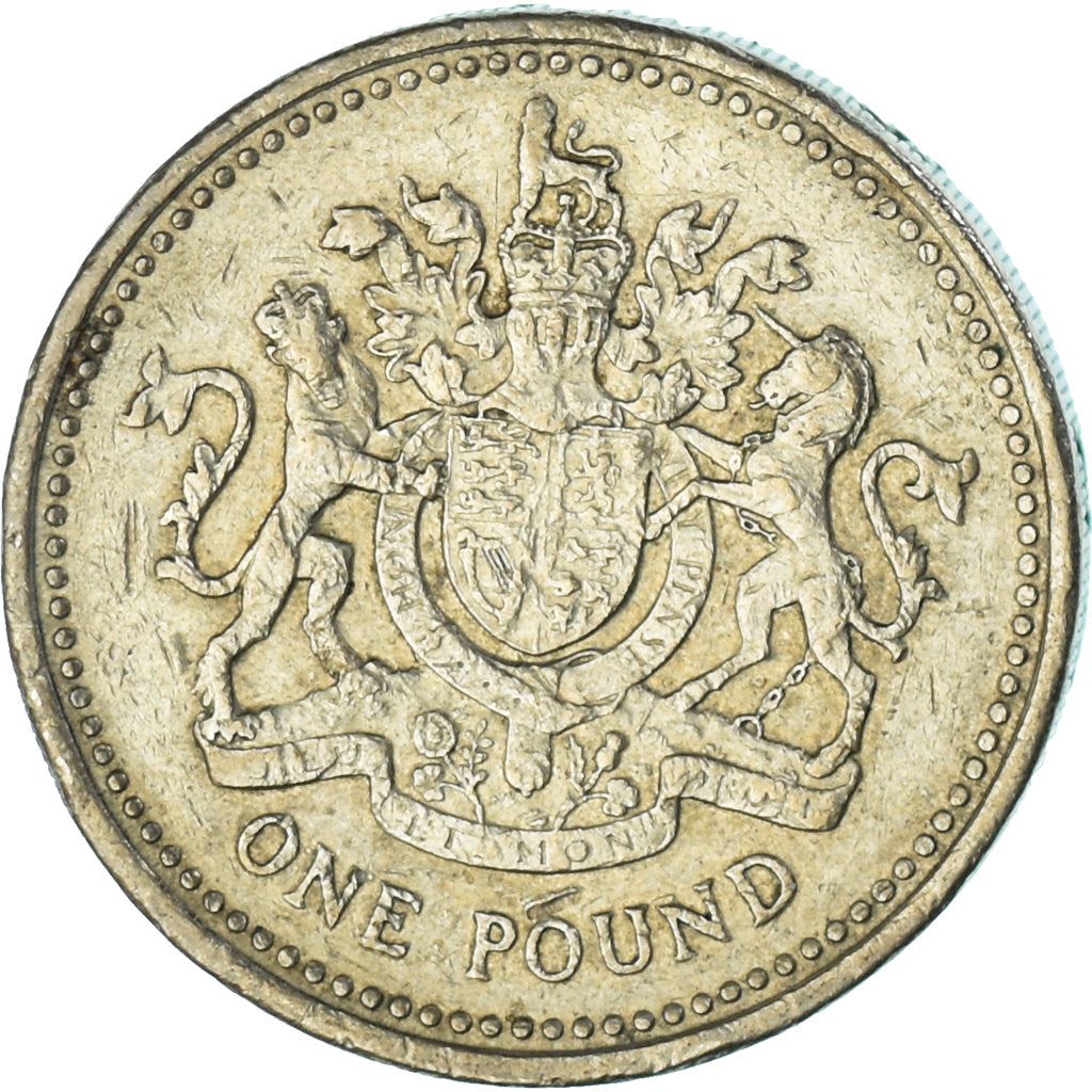 United Kingdom | 1 Pound Coin | Royal Arms | Km:993 | 1998 - 2008