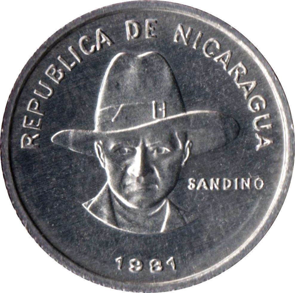 Nicaragua Coin Nicaraguan 5 Centavos Coin | Augusto Nicolas Sandino | KM49 | 1981