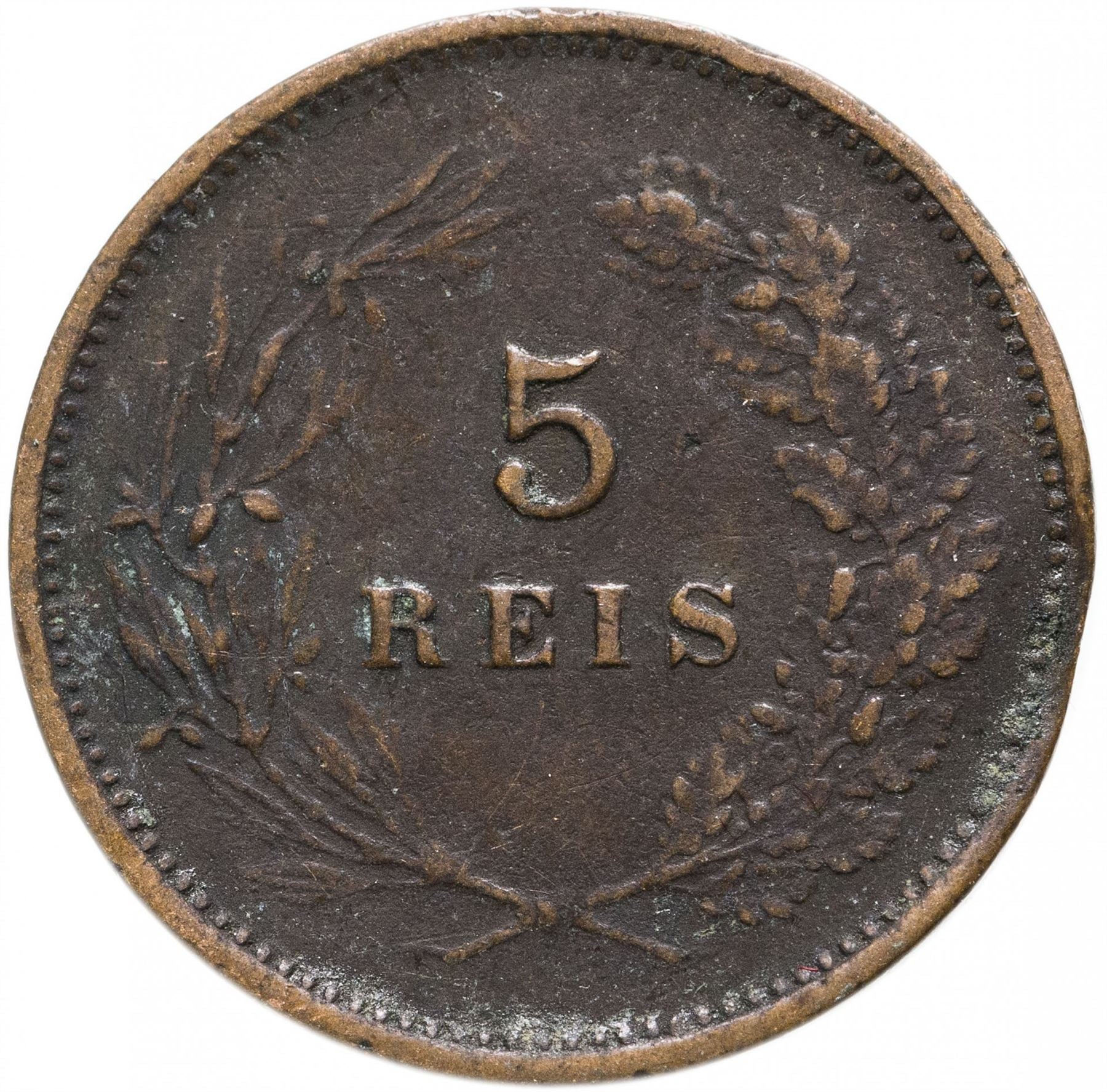 Portugal | 5 Reis Mønt | Charles I | KM:530 | 1890 - 1906