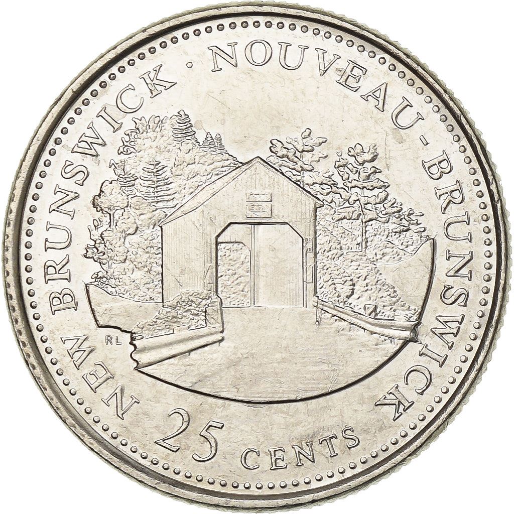 Canada | 25 Cents Coin | Nickel | New Brunswick | KM:203 | 1992