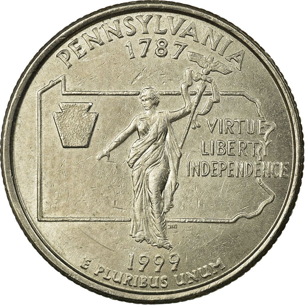 United States | 1/4 Dollar Coin | Pennsylvania | Km:294 | 1999