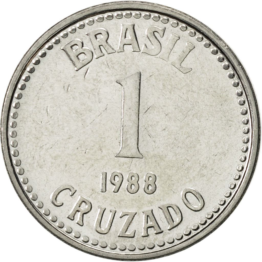 Brazil | 1 Cruzado Coin | Star | Km:605 | 1986 - 1988
