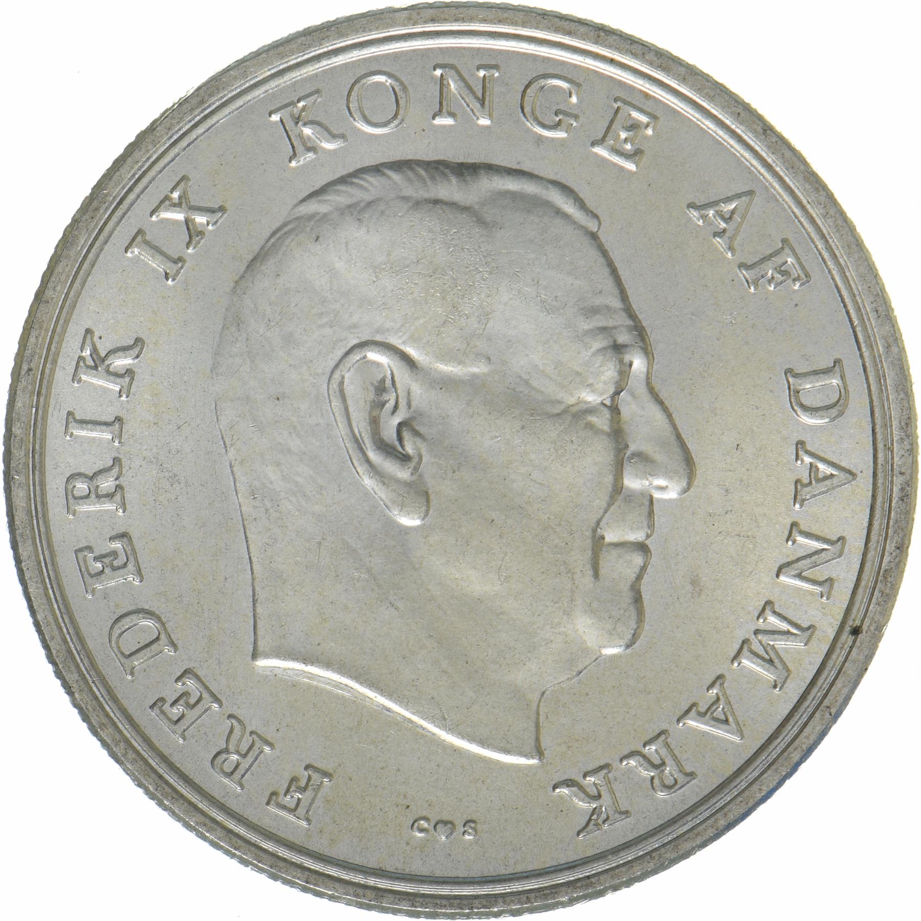 Denmark | 5 Kroner Coin | Silver | Wedding of Princess Anne Marie | KM:854 | 1964