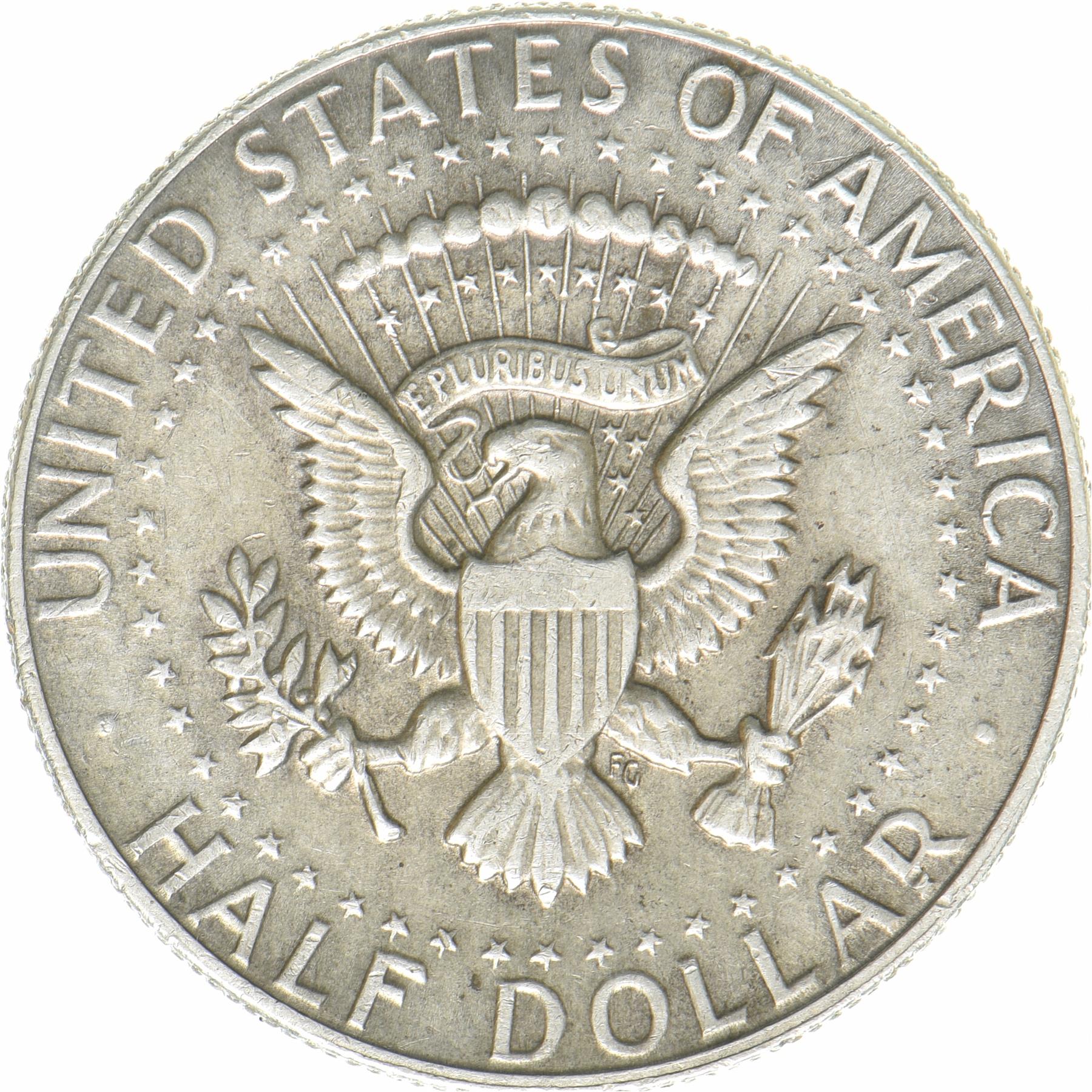 United States | ½ Dollar Coin | 40% Silver | John Fitzgerald Kennedy | Billon (.400 silver) | KM:202a | 1965-1970