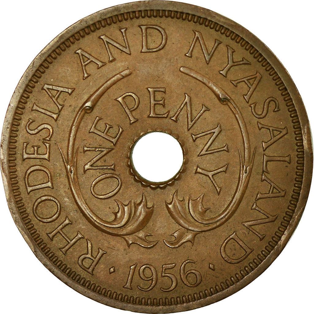 Rhodesia and Nyasaland | 1 Penny Coin | Elephants | Km:2 | 1955 - 1963