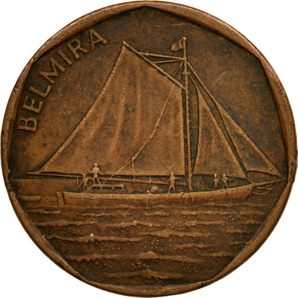 Cape Verde 5 Escudos Coin | Sailing Boat Belmira | Sea | KM36 | 1994