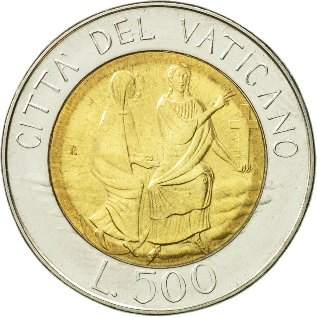 Vatican City | 500 Lire Coin | Jesus and Mary | Km:197 | 1986