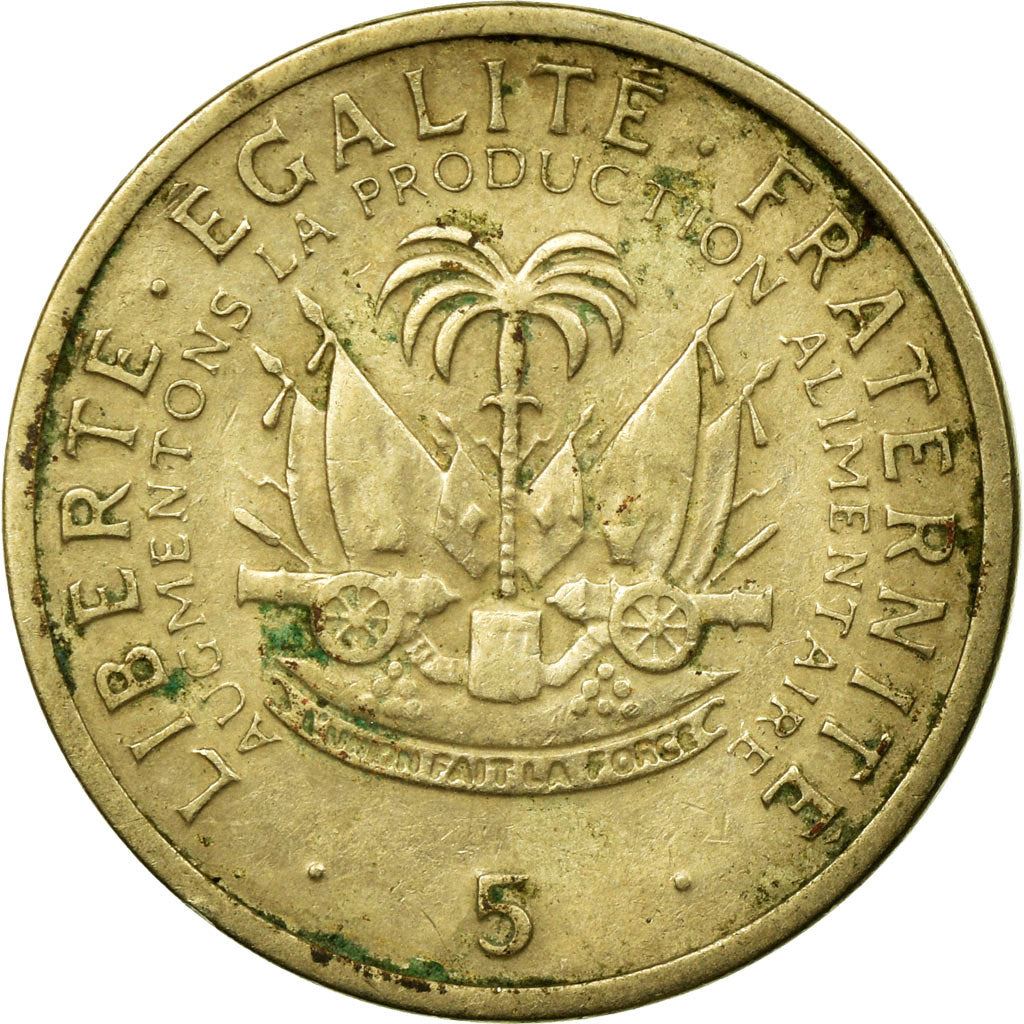 Haiti | 5 Centimes Coin | Jean-Claude Duvalier | Cannon | Km:119 | 1975