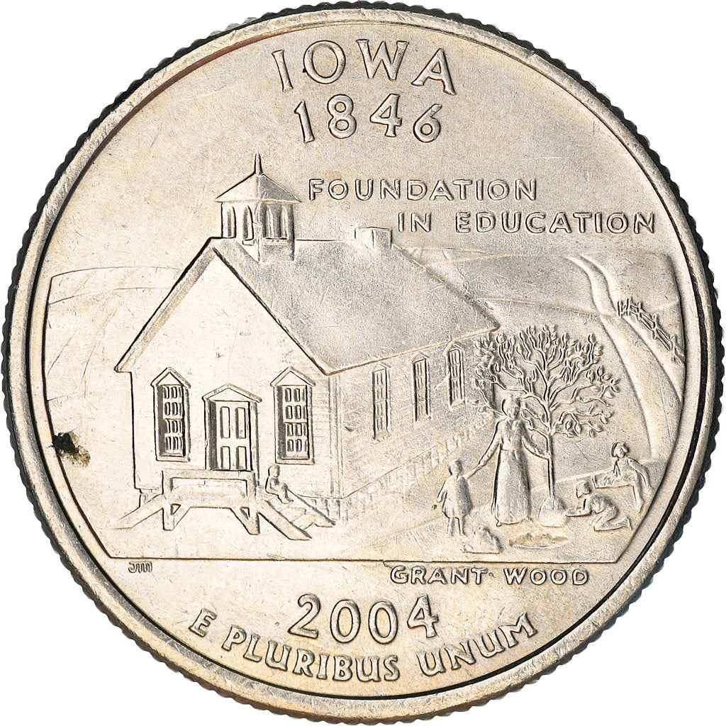 United States | 1/4 Dollar Coin | Iowa | Km:358 | 2004