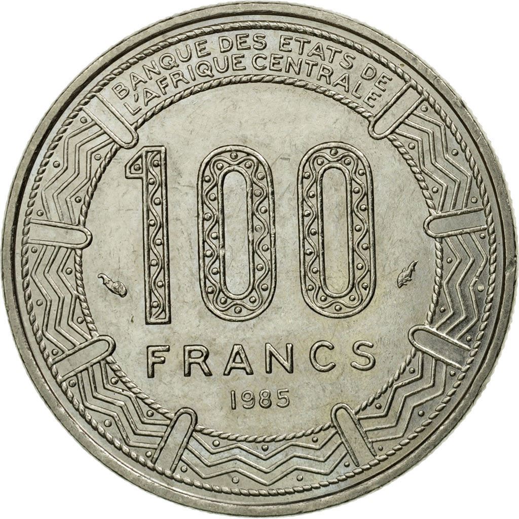 Central African Republic | 100 Francs Cfa Coin | Antelope | Km:7 | 1975 - 1990