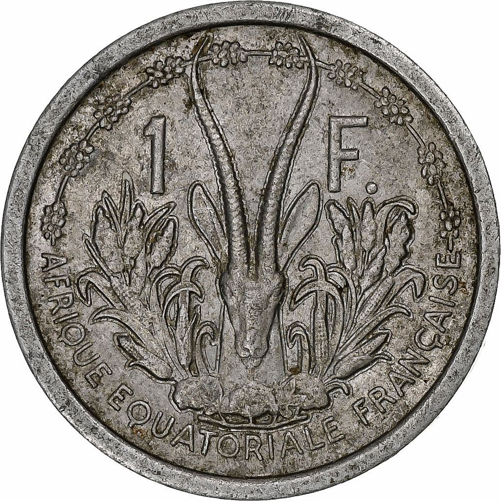 French West Africa | 1 Franc Coin | Marianne | Gazelle | Maize | Km:3 | 1948 - 1955
