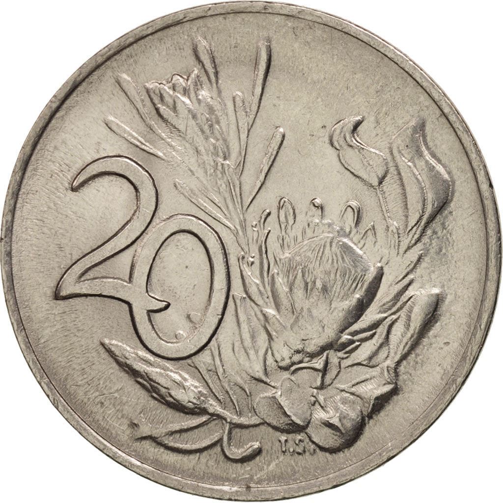 Sør-Afrika | 20 Cents Mynt | Jacobus J. Fouche | KM95 | 1976
