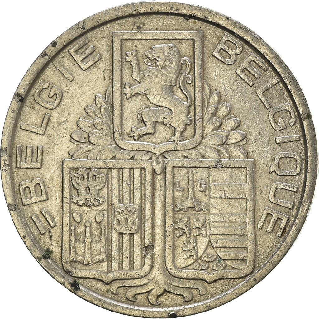 Belgium | 5 Francs Coin | Lion | Km:117 | 1938 - 1939