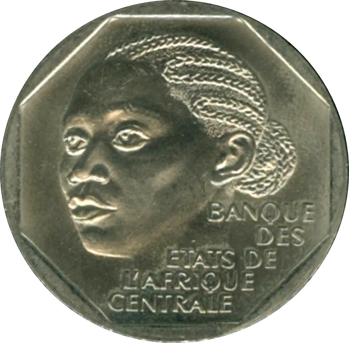Central African Republic | 500 Francs Cfa Coin | Woman | Plants | KM:11 | 1985 - 1986