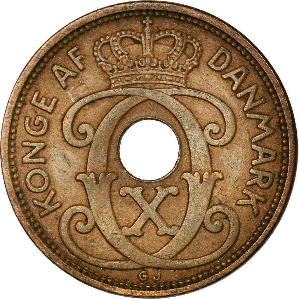 Denmark | 5 Ore Coin | Monogram | Km:828 | 1927 - 1940