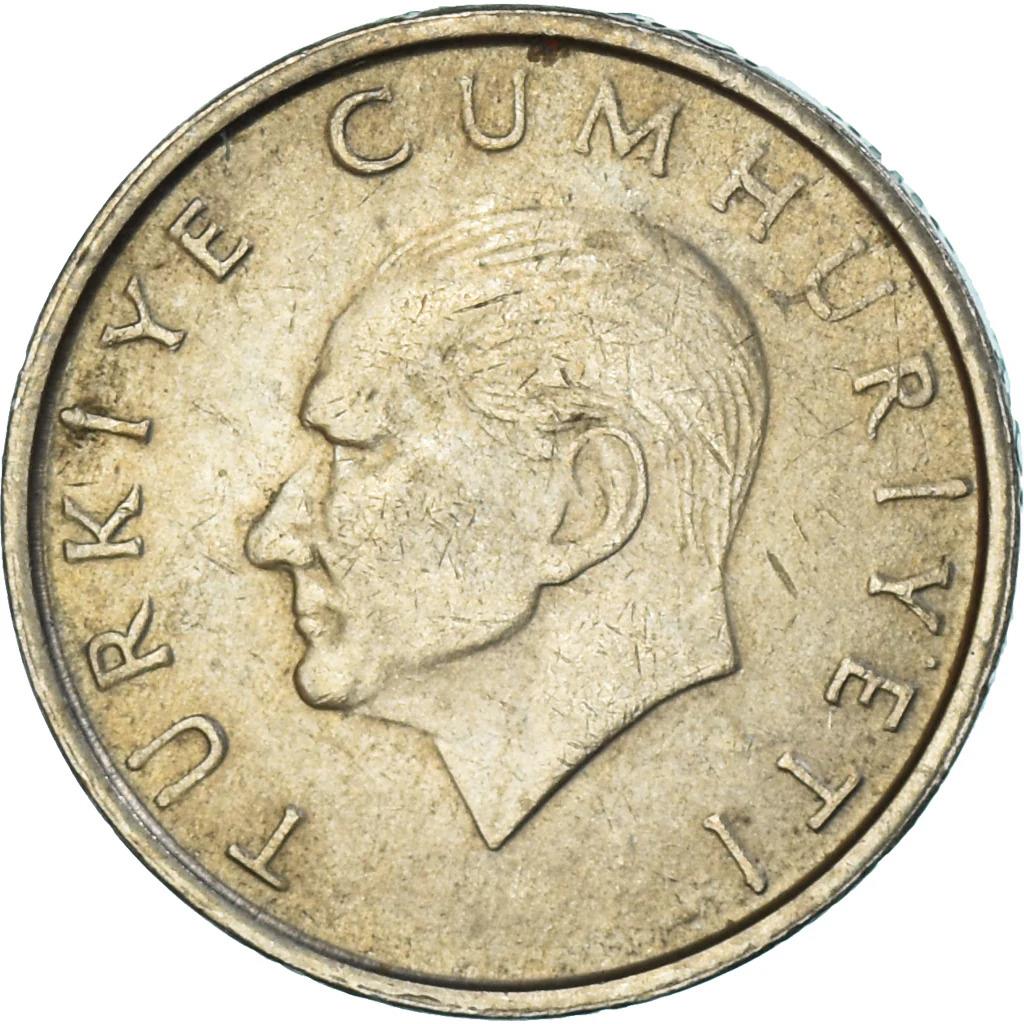 Turkey Coin Turkish 10 000 Lira | President Mustafa Kemal Ataturk | Carnation Flower | KM1027 | 1994 - 2001