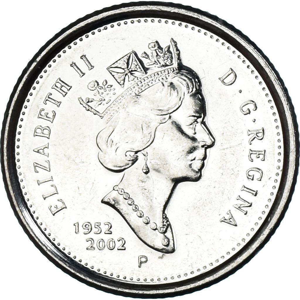 Canada | 10 Cents Coin | Nickel plated steel | Golden Jubilee | KM:447 | 2002