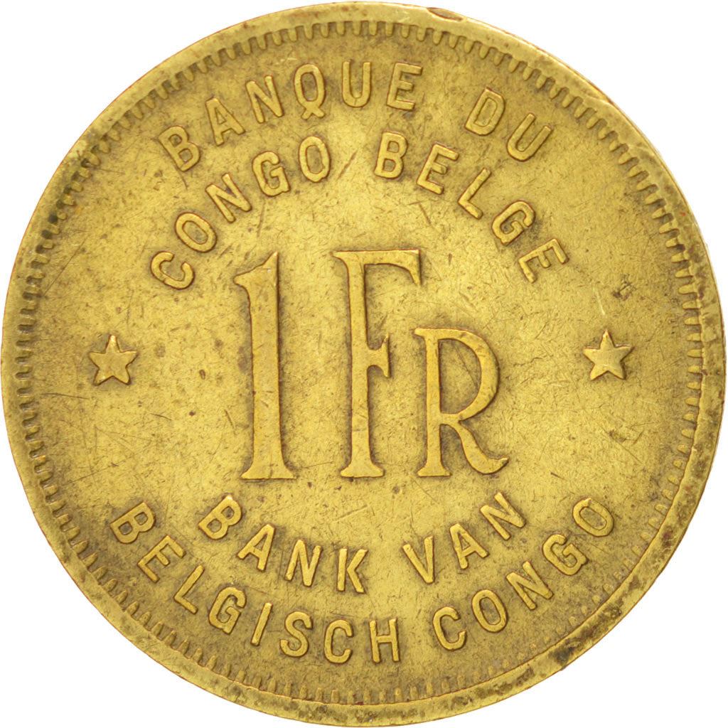 Belgian Congo | 1 Franc Coin | Elephant | Km:26 | 1944 - 1949