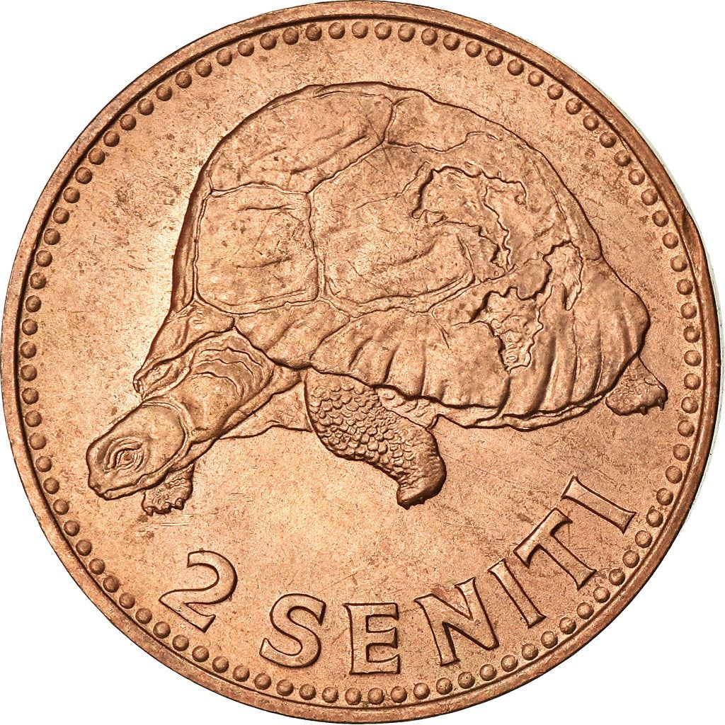 Tonga | Moneta da 2 Seniti | Re Tupou IV | Tartaruga | KM:28 | 1968 - 1974