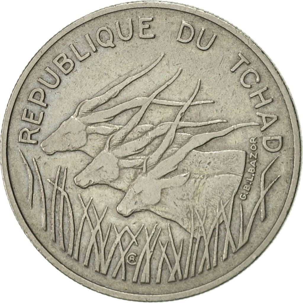 Chad | 100 Francs Coin | Giant Eland | Km:2 | 1971 - 1972