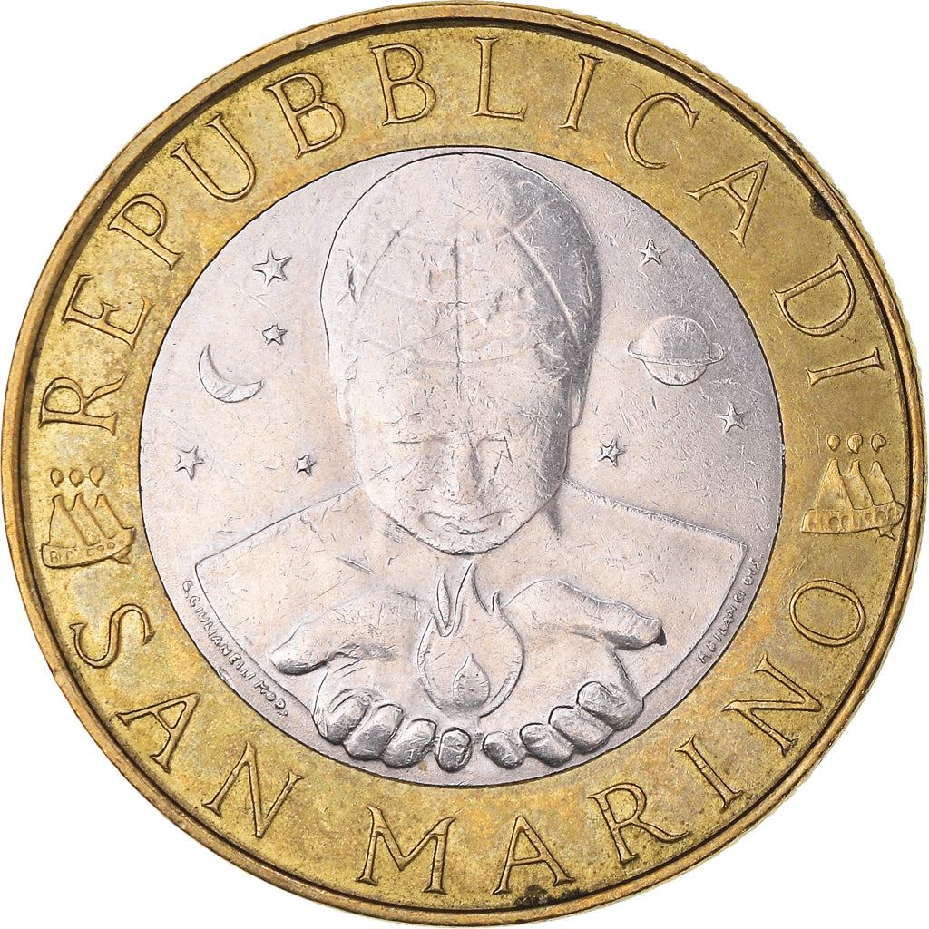 San Marino | 1000 Lire Coin | Ancient allegory | Km:395 | 1999