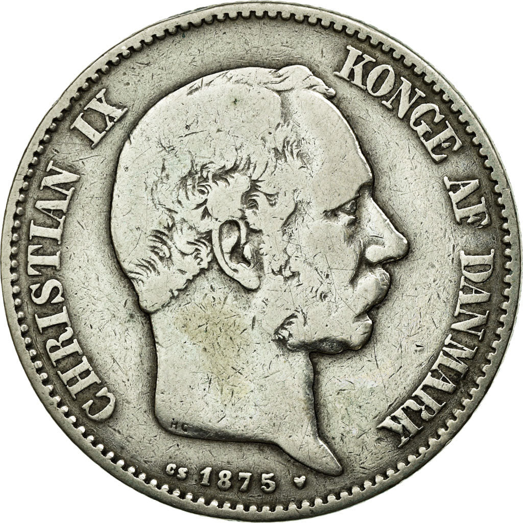 Denmark | 2 Kroner Coin | Christian IX | Km:798 | 1875 - 1899