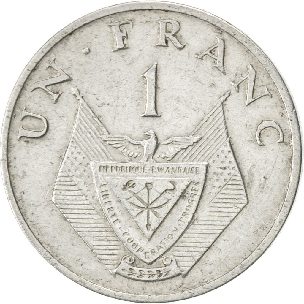 Rwanda | 1 Franc Coin | Grégoire Kayibanda | Km:8 | 1969