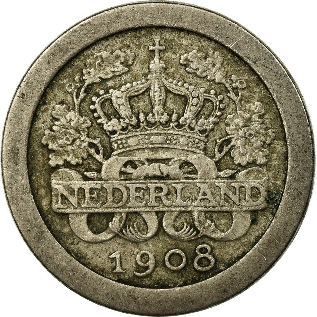 Netherlands | 5 Cents Coin | Copper-nickel | Crown | Wreath | KM:137 | 1907-1909