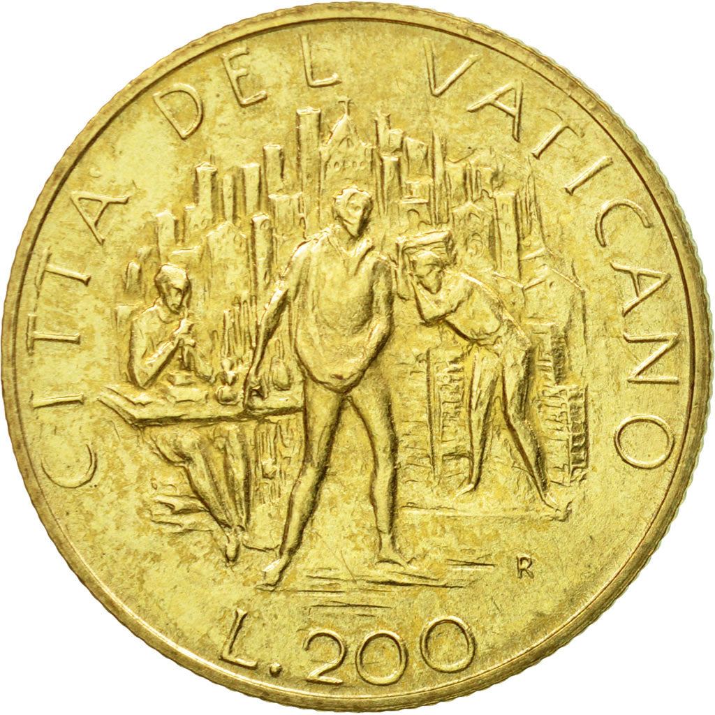 Vatikanstaten | 200 Lire-mønt | Johannes Paul II | Km:217 | 1989
