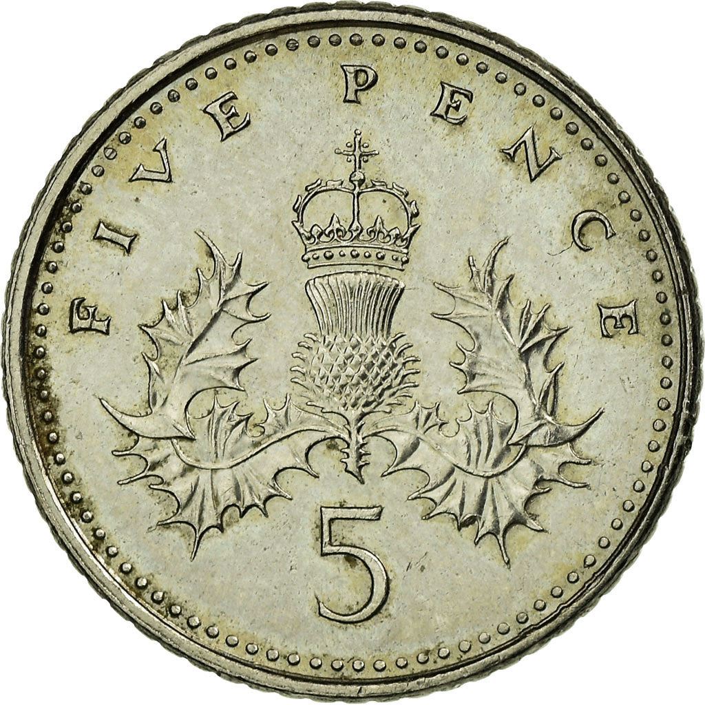 United Kingdom | 5 Pence Coin | Elizabeth II | Km:988 | 1998 - 2008