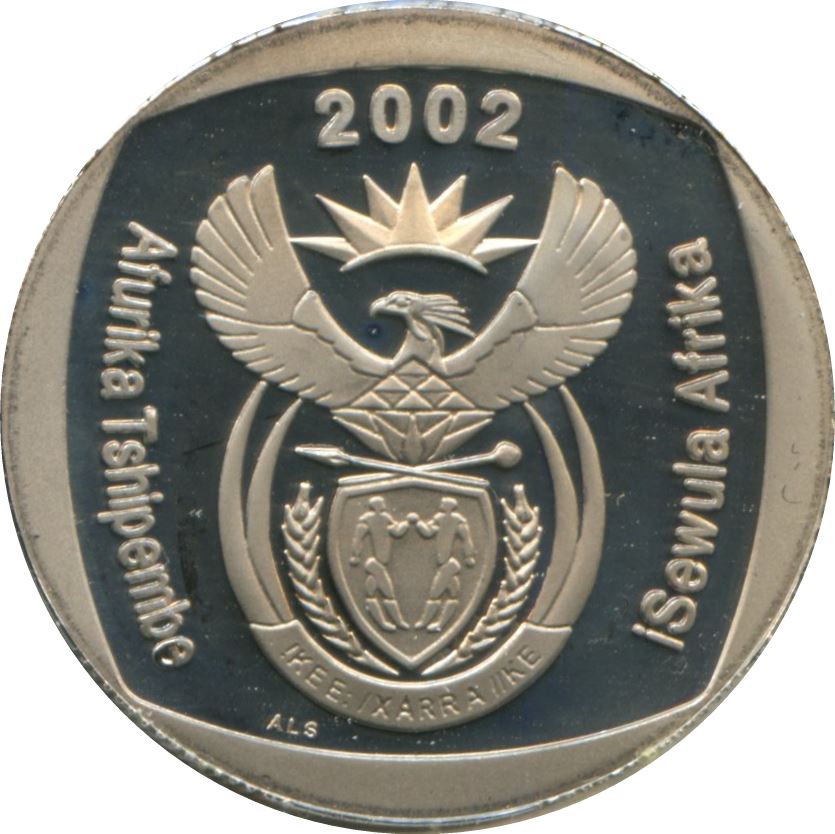 South Africa | 5 Rand Coin | Animals | Wildebeest | Gnu | Km:274 | 2002